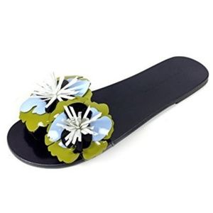 Zara floral slides sandals